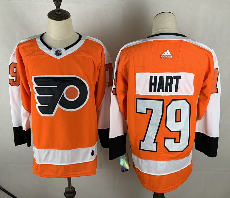 Men's Philadelphia Flyers Carter Hart #79 Orange Jersey